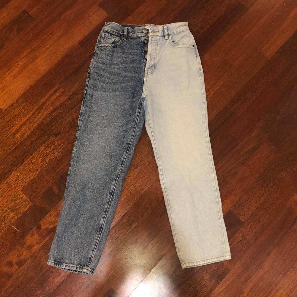 PacSun Eco Two-Tone Blue Dad Jeans